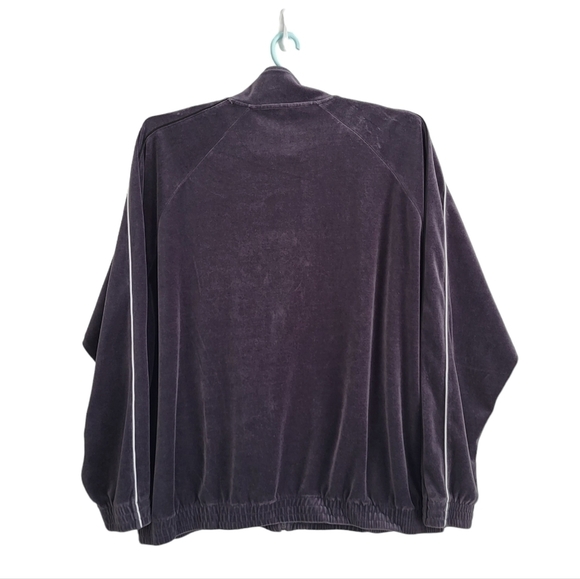 FILA *Tall* Vintage Velour Full Zip Tracksuit Jacket Pockets Gray Big 3XLT fb - Picture 9 of 14